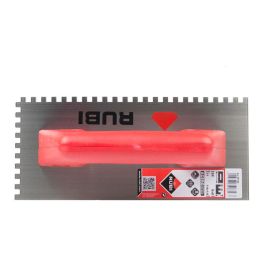 Rubi R65966 Peine de acero 28cm 6x6mm para morteros, mango plástico cerrado, ideal para cerámica pequeña
