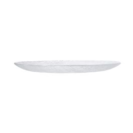 Bidasoa Plato Presentación Ikonic de Vidrio Transparente con Relieve Orgánico 28 cm - Pack de 6 Unidades Apto Lavavajillas y Microondas
