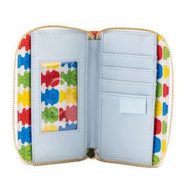 Loungefly Cartera Candy Land Take Me to the Candy Zip Around, Diseño King Kandy, Mr. Mint y Plumpy, Cuero Vegano