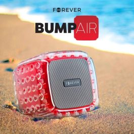 Forever Altavoz Bluetooth BS-700 Red, Bluetooth 5.0 TWS, IPX6 Impermeable, Luz RGB