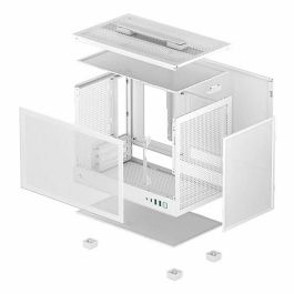 DeepCool DEE1721265501189 Minitorre CH160 mT Blanca, diseño compacto y optimizado para Mini-ITX