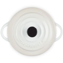 Le Creuset Mini-Bräter de hierro fundido esmaltado 10cm, color Meringue para cocción individual