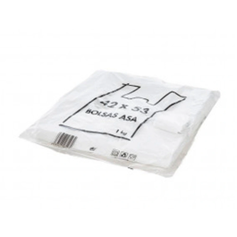 Blanca Bolsa Camiseta 70% Reciclado Blanca 50 mc 42x53 cm Plástico Apta Legislación Bolsas 2022