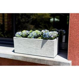 EDA PLASTIQUE Balconniere Graphit Up 25 L Blanco encalado 59x19.5x22.8 cm para Interior y Exterior Anti UV EDA PLASTIQUE Balconniere Graphit Up 25 L Blanco encalado 59x19.5x22.8 cm para Interior y Exterior Anti UV