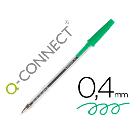 Q-connect Bolígrafo Transparente Verde Medio kf01043, Tinta a Base de Aceite, Punta 1 mm, Trazo 0.4 mm, Escritura Suave Precio: 4.49999968. SKU: B12TLSAFWG