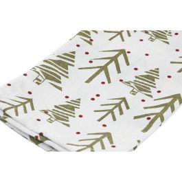 DKD Home Decor Paño de Navidad Alpina de Algodón, Set de 3 Piezas, Colores Verde, Rojo y Beige, Decoración Festiva 40x60 cm, 170gsm