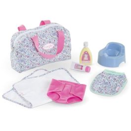 Corolle COR4062013141817 Set de Accesorios de Juego para Cambio de Pañal Floral para Bebé, 7 Piezas, +2 Años