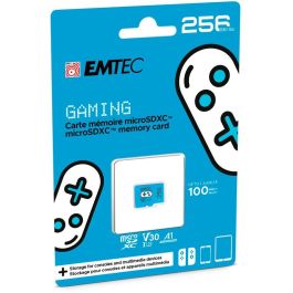 EMTEC Tarjeta de Memoria microSDXC 256GB UHS-I U3 V30 A1, ideal para Gaming