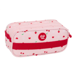 Safta Estuche Portatodo Triple Bag Glowlab Frutitas 100x215x80 mm