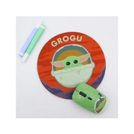 Wondee Alfombrilla de Ratón Redonda Grogu Mandalorian Antideslizante 200 mm Control Preciso Cómoda Lavable