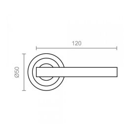 Edm Juego roseta 606 aluminio niquel satinado roseta ø 50 mm Edm Juego roseta 606 aluminio niquel satinado roseta ø 50 mm