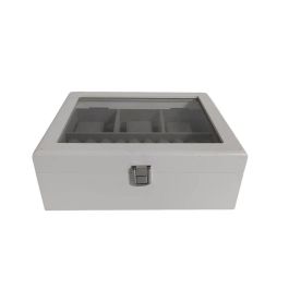 DKD Home Decor Joyero Tradicional Blanco Gris 19 x 8.5 x 22 cm de MDF