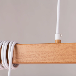 Lámpara Colgante Indaiatuba Metal y Madera SKD-P80017