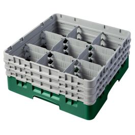 CAMBRO - 9S638-163 - Cesta de lavado 9 comp. 3 alturas - 14,8 cm Ø máx. - alt. máx. 17,6 cm - 50 x 50 x 22,5 cm - Rojo Precio: 77.69000052. SKU: B1FZZJT6KG