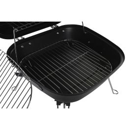 DKD Home Decor Barbacoa de Sobremesa Desmontable de Acero Negro Plateado 44.5x42x34 cm