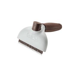 Hunter Peine de Curry Antienredos Autolimpiable para Perros Pelo Medio y Largo, Elimina Muerto Capa Inferior, Acero Inoxidable Talla L