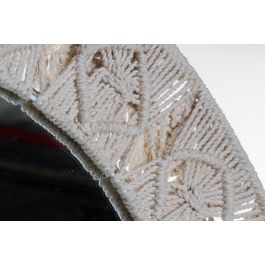 DKD Home Decor Espejo Boho Blanco 2 x 75 x 75 cm