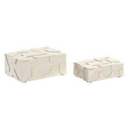 Joyero Moderno DKD Home Decor Blanco 13 x 7.5 x 18 cm Set de 2 Precio: 45.95000047. SKU: B15BBWS9GF