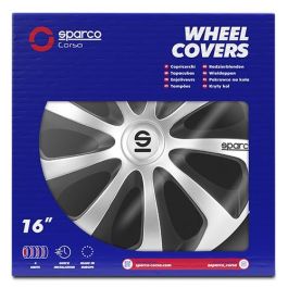 Tapacubos Sicilia Bicolor 16" Plata-Negro Spc 4 Unidades Cs5 SPC1673SVBK Tapacubos Sicilia Bicolor 16" Plata-Negro Spc 4 Unidades Cs5 SPC1673SVBK
