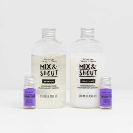 Mix & Shout Rutina Equilibrante LOTE 4 pz Set Peluquería Champú Acondicionador Retinol Natural Bakuchiol Revitaliza Melena Fortalece Cuero Cabelludo