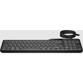 HP 400 Teclado con Cable Retroiluminado Blanco Cálido, Teclas Silenciosas, 12 Programables, Delgado y Desinfectable HP 400 Teclado con Cable Retroiluminado Blanco Cálido, Teclas Silenciosas, 12 Programables, Delgado y Desinfectable