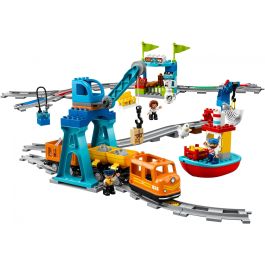 Lego Duplo Juego de Construcción Tren de Mercancías, 105 piezas, Edad 2-5 años, Funciona con pilas LR03