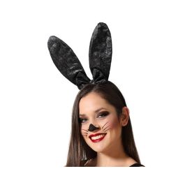 Diadema con orejas de conejo negras para disfraz adulto - Accesorio para looks de conejita sexy, fantasía y cabaret Precio: 1.49999949. SKU: B14SVGLPTD