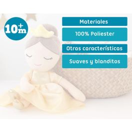 KioKids Peluche Princesa Dorada Muñeca de Tela Niños +10 Meses Vestido Amarillo 40cm
