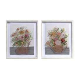 DKD Home Decor Cuadro Shabby Multicolor Cristal y PS 2.5 x 63 x 53 cm (2 Unidades) Precio: 36.58999949. SKU: B1CEJS7KNQ
