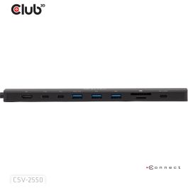 Club3D CSV-2550 USB-C 10 en 1 Hub HDMI/3xUSB-C/3xUSB/LAN 8K30Hz PD140W para Portátiles