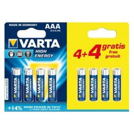 Pila Alcalina Varta CD4BKKD13-P AAA 1,5V High Energy (8 pcs) Precio: 2.50000036. SKU: S0428690