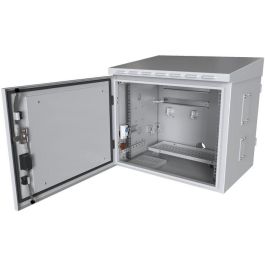 Lanview Midi Classic Gabinete CCTV para 4 Cámaras con Montaje en Poste | Exterior, Doble Pared, Ventilado y Acero Galvanizado