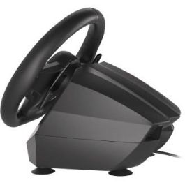 GENESIS Seaborg 400 Volante y Pedales USB Alámbrico con Vibración 900° para PC, Switch, PS3, PS4, Xbox 360, Xbox One, One S, One X Negro/Plata