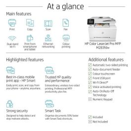 HP M283fdw Color LaserJet Pro MFP Impresora Multifunción Láser Wi-Fi Fax Dúplex A4 22ppm 600x600dpi Pantalla Táctil 2.7"