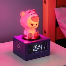 Paladone Reloj Despertador de Toy Story, personaje Lotso el Oso Rosa. Diseño Amigable Disney Pixar con Pantalla Digital, funciona con Pilas.