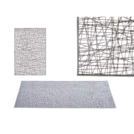 Tapete rectangular plástico plata Kinvara 45x30 cm (48 Unidades) Precio: 53.8899999. SKU: S3609502
