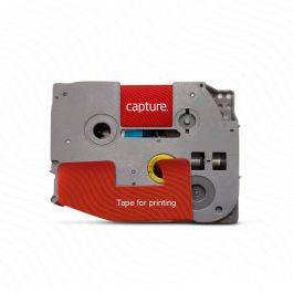 Capture TZES251 P-Touch compatible 24mm x 8m Black on White Max Adhesive Tape Capture TZES251 P-Touch compatible 24mm x 8m Black on White Max Adhesive Tape