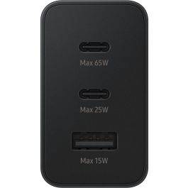 Samsung EP-T6530 Cargador de Pared Negro con 2 Puertos USB-C para Smartphone, Tableta, Portátil, Auriculares y Smartwatch