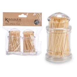 Set 2 Palilleros de Metacrilato Kinvara 12x13x4.5 cm, Natural (48 Unidades)