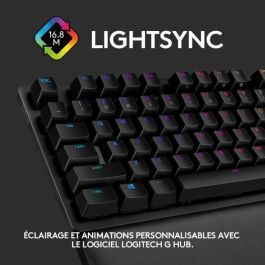 Logitech G G513 Teclado Gaming Mecánico RGB LIGHTSYNC con Interruptores GX Brown, Reposamanos de Espuma Viscoelástica, Carbono