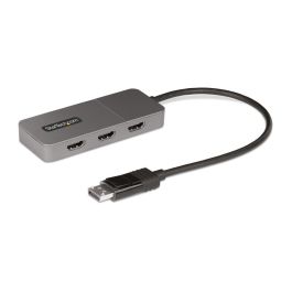 Startech Hub 5 en 1 USB-C con 3 Puertos HDMI, Salida DisplayPort 1.4 y Soporte MST, Resolución 4K@60Hz, HDR, Gris Espacio