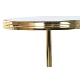 DKD Home Decor Mesita Auxiliar Glam Dorado Laton Espejo 42.5 x 49 x 42.5 cm