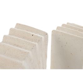 Sujetalibros Scandi DKD Home Decor Beige Blanco 7.5 x 15 x 30 cm Set de 2 Sujetalibros Scandi DKD Home Decor Beige Blanco 7.5 x 15 x 30 cm Set de 2