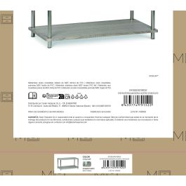 Inde Estanteria Madera-Acero 2 Niveles 42.5 cm (Ancho) x 4.5 cm (Alto) x 92.5 cm (Largo) (2 Unidades)