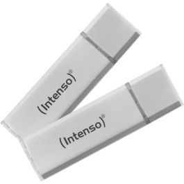 Intenso Memoria USB Flash Drive Ultra Line 3.2 Gen 1 2x32GB 70MB/s Plata Doble Pack