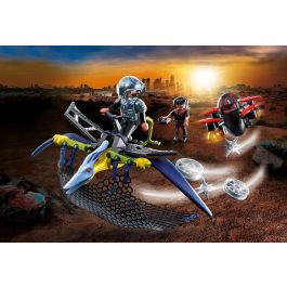 Playmobil Pteranodon: Ataque Desde El Aire con Red de Proyectiles y Figura de Kaidan