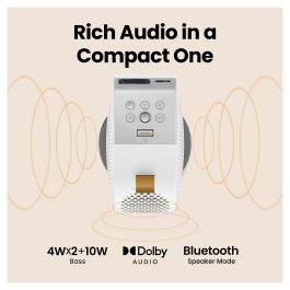 BenQ GV50 9H.JSR77.59E Videoproyector, Proyector de alcance estándar, 500 lúmenes ANSI, DLP, 1080p (1920x1080), Blanco