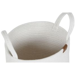 Cesta Moderno DKD Home Decor Blanco 30 x 28 x 30 cm Set de 3