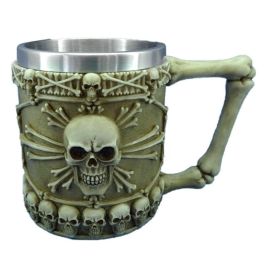 Puckator Jarra de Cerveza Calavera y Huesos de Resina y Acero Inoxidable - 10,5x15x10cm Precio: 15.49999957. SKU: B16BGWFVNF