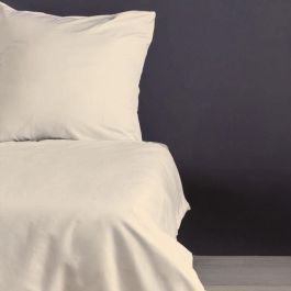 Juego de cama ASI8684282601494 - 1 funda nórdica 220x240 cm + 2 fundas de almohada 60x60 cm - 100% algodón satén Crema